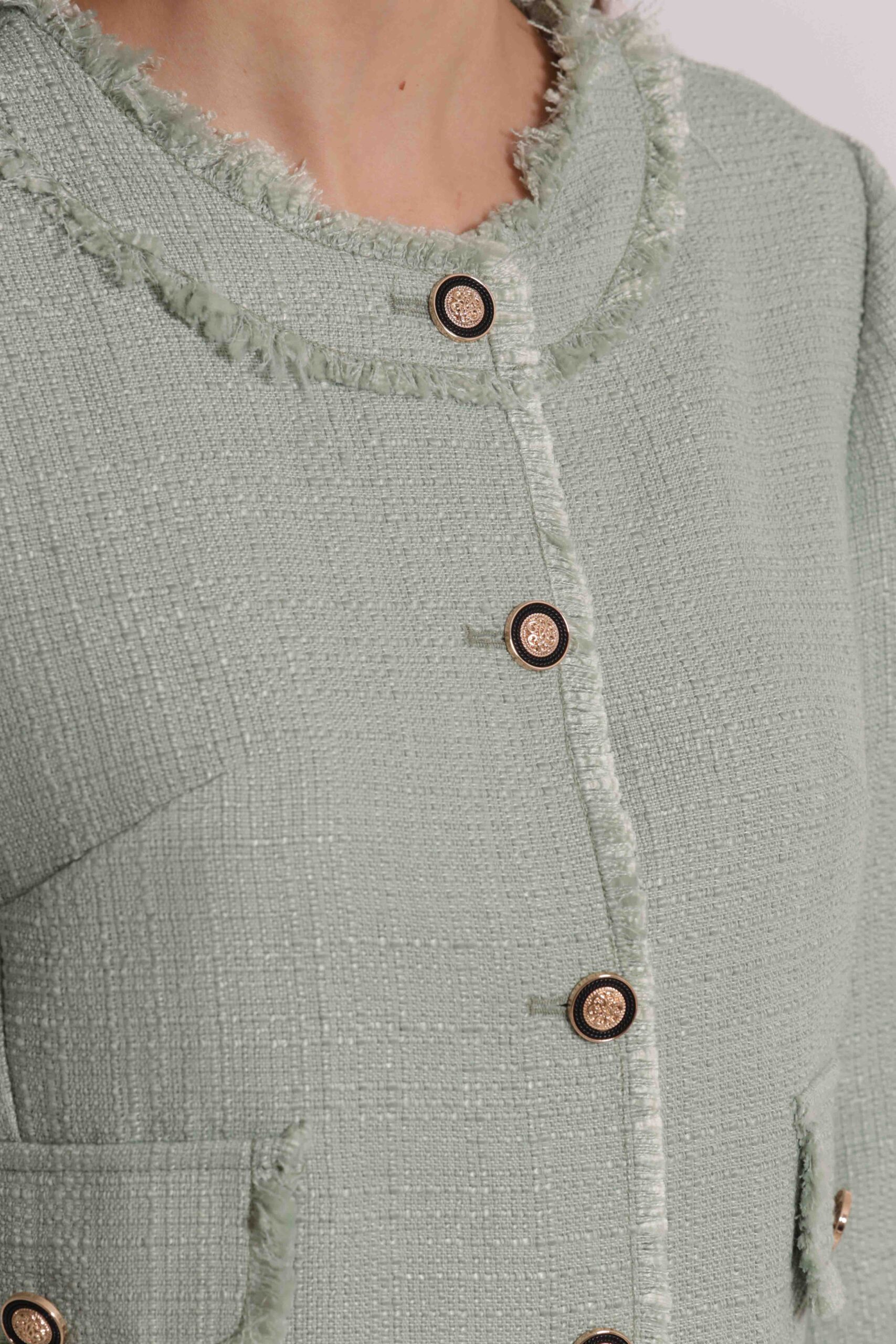 Giacca in tweed Mimì Muà Firenze – Verde Menta - immagine 4