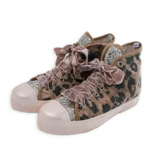 SNEAKER ALTA MACULATA E GLITTER