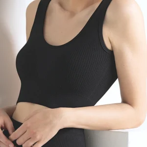 Top Akty con spalla larga e dettagli a costina - NERO - AT09