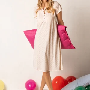 Camicia da Notte Serafino con Micro Cuori - MOSTO - LO26