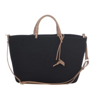 BORSA DONNA MATINEE IN PAGLIA COLOR NERA