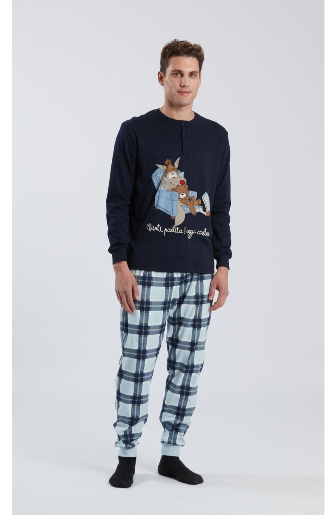 PIGIAMA UOMO HAPPY PEOPLE A SERAFINO ME & TEDDY