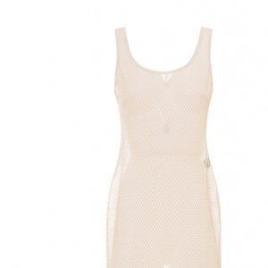 VESTITO CORTO MARE DONNA MATINEE CROCHET BIANCO