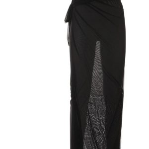 PAREO MATINEE IN TULLE LUNGO COLOR NERO