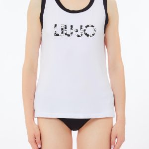 Top con logo e perle LIU JO