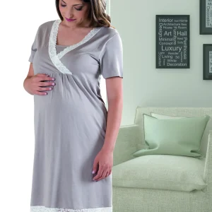 Camicia clinica mezza manica con inserti in pizzo Mamina – Z9204