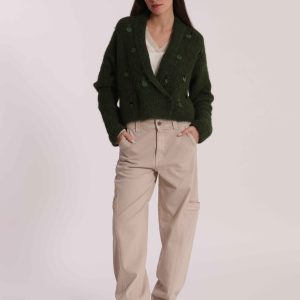 MIMÌ MUÀ Firenze ZDAN-2791 Jeans beige finte tasche laterali