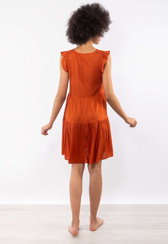 Abito corto con balze VERDISSIMA - immagine 3