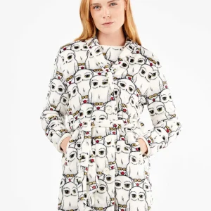 VESTAGLIA DONNA CASA GISELA A TEMA HARRY POTTER IN PILE CON BOTTONI E CINTURA