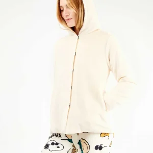 VESTAGLIA DONNA GISELA IN MAXI PILE CON CAPPUCCIO E BOTTONCINI AUTOMATICI