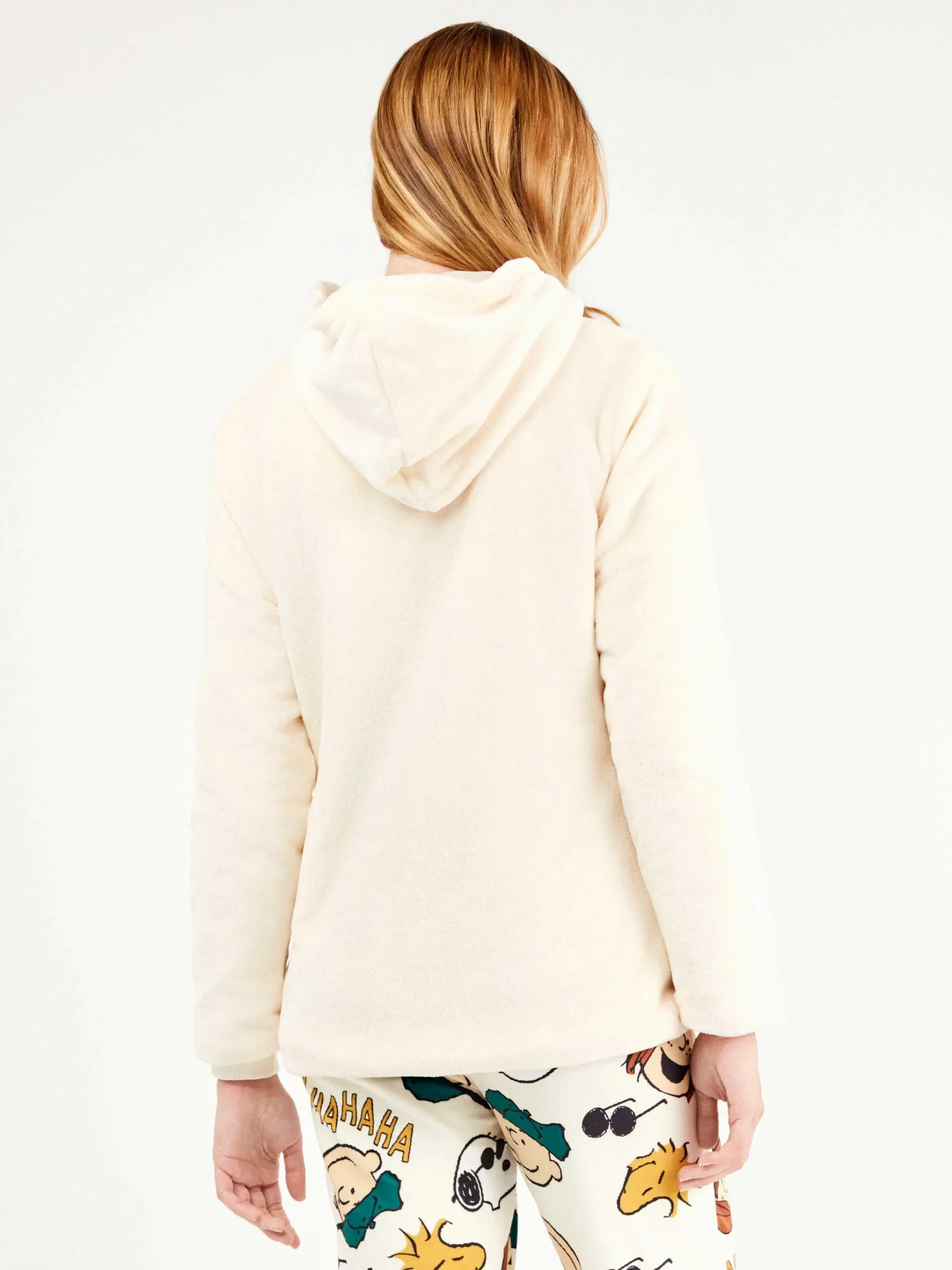 VESTAGLIA DONNA GISELA IN MAXI PILE CON CAPPUCCIO E BOTTONCINI AUTOMATICI - immagine 3