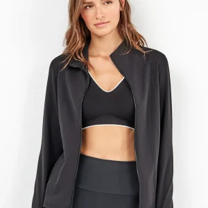 GIACCA DONNA IN TESSUTO TECNICO GISELA NERA CON ZIP