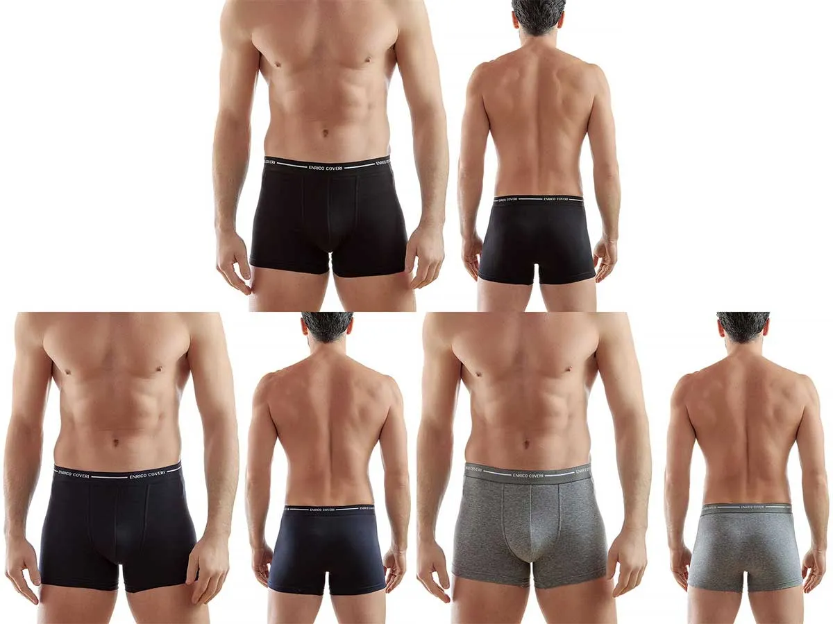 Boxer elastico esterno cotone bielastico Enrico Coveri – EB1000 3PZ - immagine 4