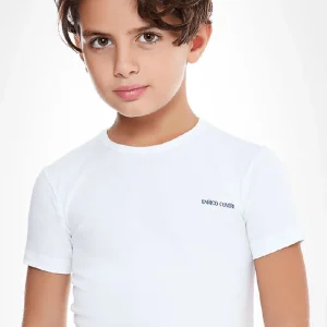 T-shirt mezza manica girocollo in cotone bielastico Enrico Coveri – ET4000 3PZ
