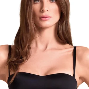 Reggiseno fascia bretelline removibili micro effetto seta Lormar – FEEL