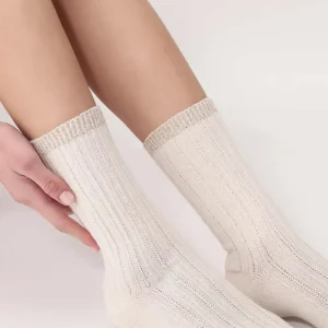 CALZINO DONNA OROBLU JASMINE CON ORLO IN LUREX IN VARI COLORI