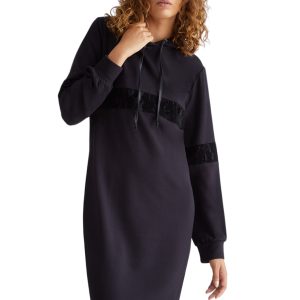 Abito in felpa eco-viscosa e pizzo macramè – linea “Liu Jo Better”