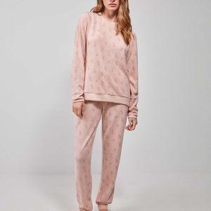 PIGIAMA DONNA GISELA ROSA CON MINI STAMPE TITTY ROSA