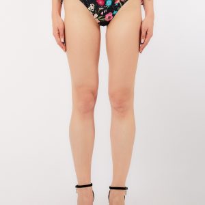 Slip Bikini con Coulisse e Fantasia Floreale – Black Summer Flower – Liu Jo