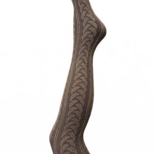 TRASPARENZE Slovenia Collant cotone marrone con trecce